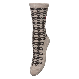 Becksöndergaard Heart Wola Sock Soft Beige